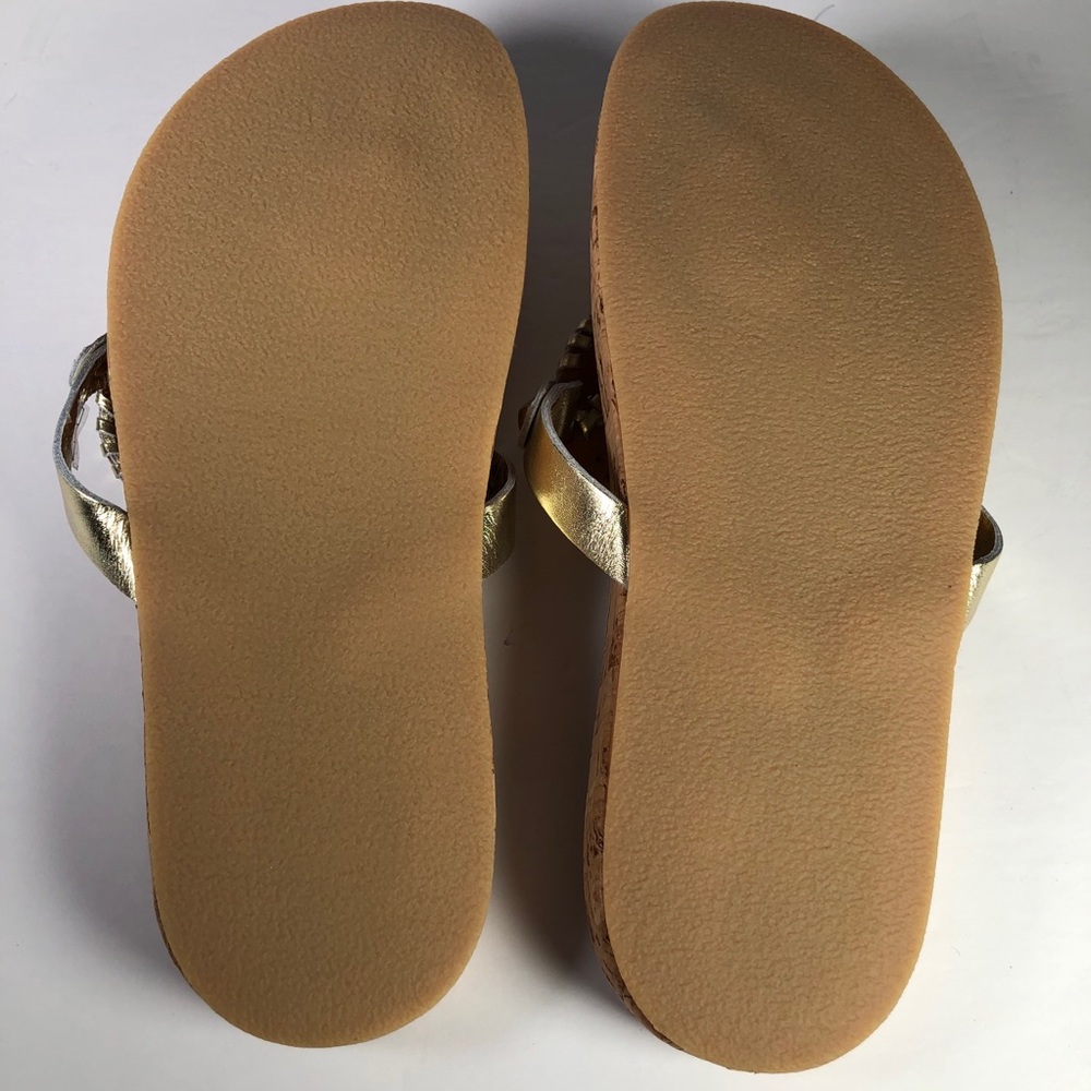 Jack Rogers Georgica Cork Sandals Gold Medallion - Picture 12 of 12